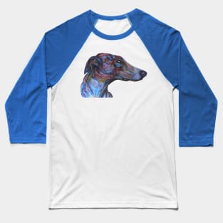 rainbow greyhound profile Baseball T-Shirt